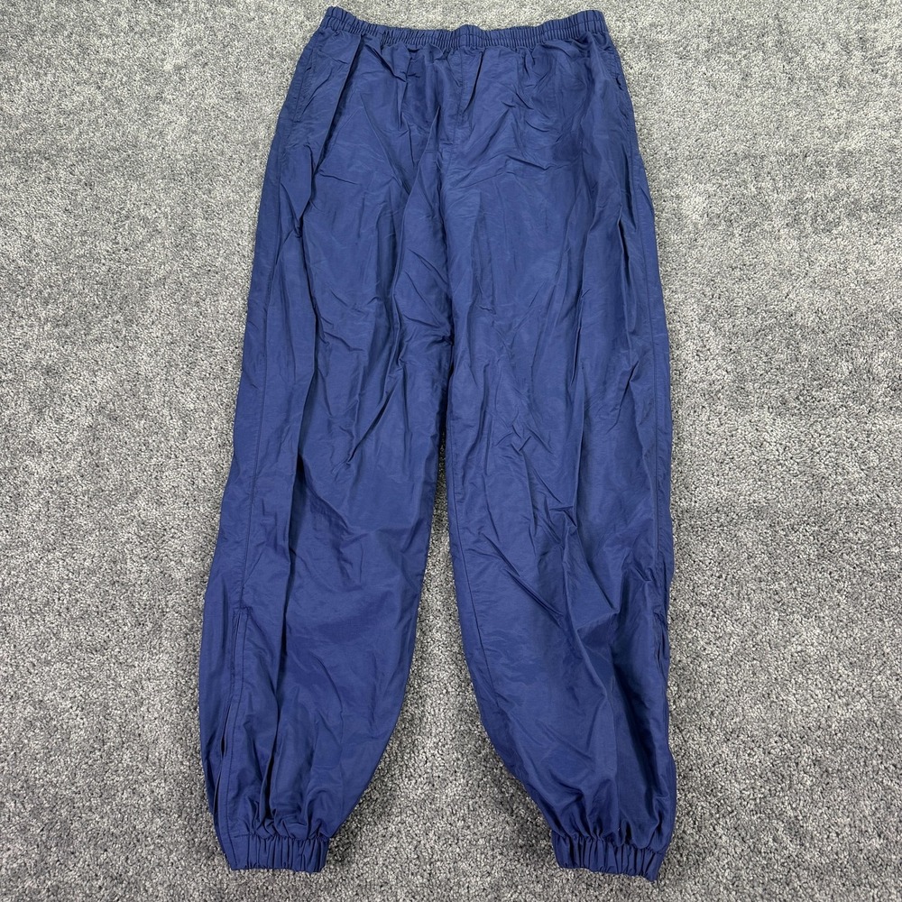 Bike Track Pants Mens XL Blue Lined Elastic Waist Joggers Zip Cuffs Running